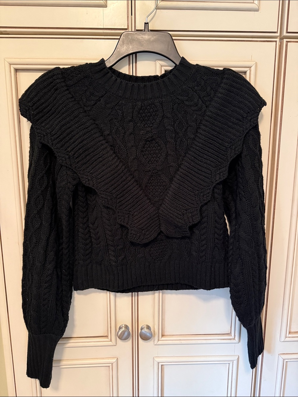 Saltwater LUXE Black Cable Knit Sweater